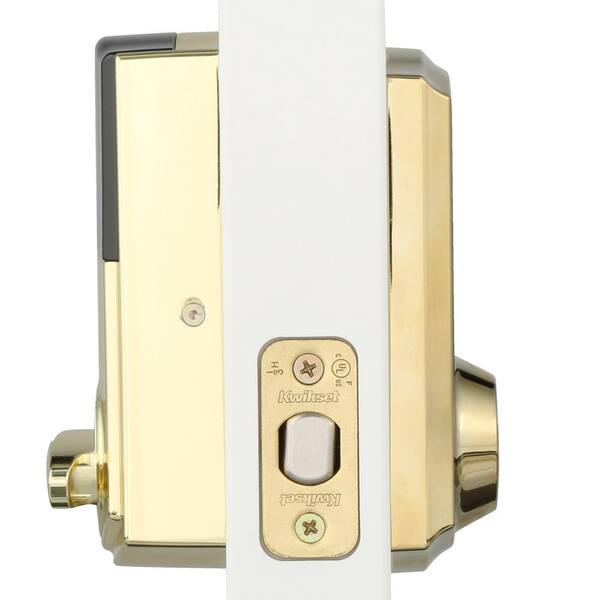 Kwikset Z-Wave SmartCode 916 Touchscreen Lifetime Polished Brass