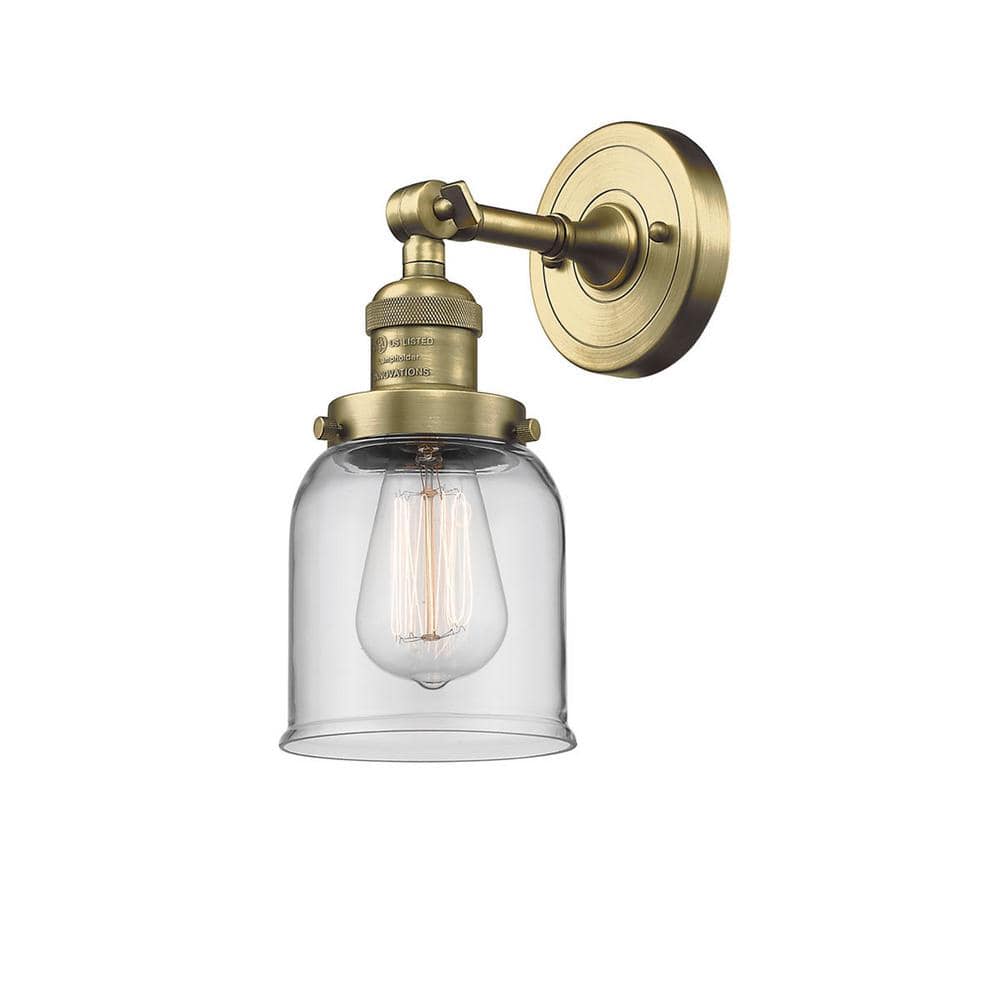 Antique Brass Dimmable Small Bell Sconce