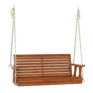 55.91 in. Width 2-Person Wood Porch Swing