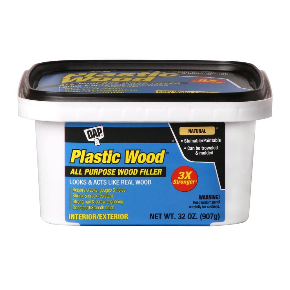 DAP Plastic Wood 32 oz. Natural Latex Carpenter's Wood Filler (4-Pack)  7079800525 - The Home Depot