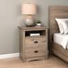 Prepac Salt Spring 2-Drawer Drifted Gray Nightstand DDC-2428 - The Home ...