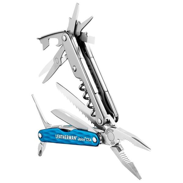 Leatherman Tool Group Juice CS4 Blue Pocket Size 15-in-1 Multi-Tool