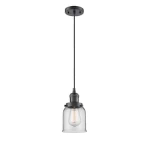 Bell 1 Light Oil Rubbed Bronze Bowl Pendant Light with Clear Glass Shade