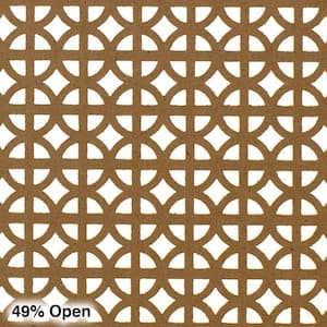 72 in. x 24 in. x 1/8 in. Unfinished Circle Decorative Perforated Paintable MDF Screening Panel Insert