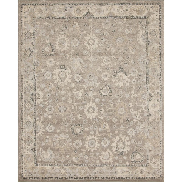 Unique Loom Penrose Krystle Beige Brown 8 ft. x 10 ft. Area Rug