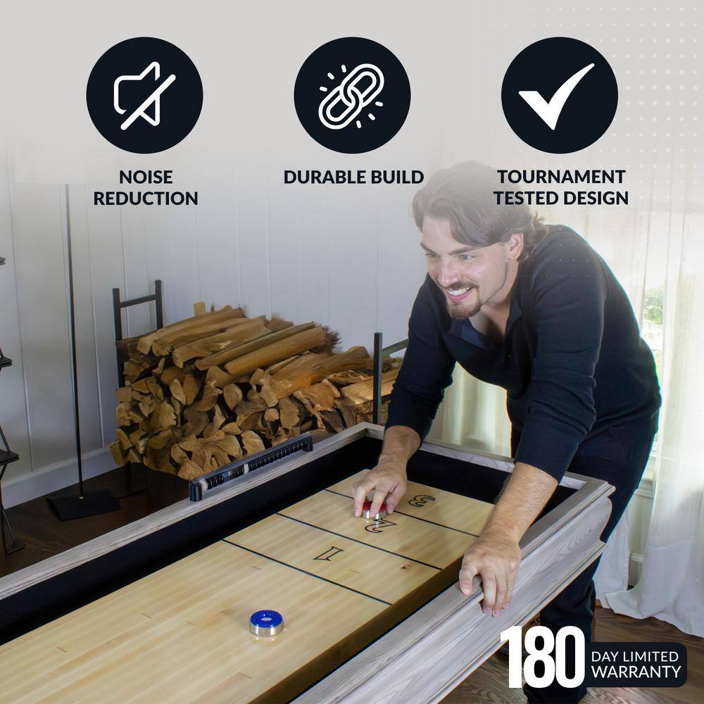 Montecito 12' Driftwood Hardwood Shuffleboard Table