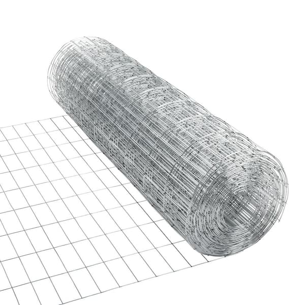 PEAK 36 in. H x 50 ft. L Galvanized Steel Welded Utility Fence with 4 in. x 2 in. Mesh Size Garden Fence