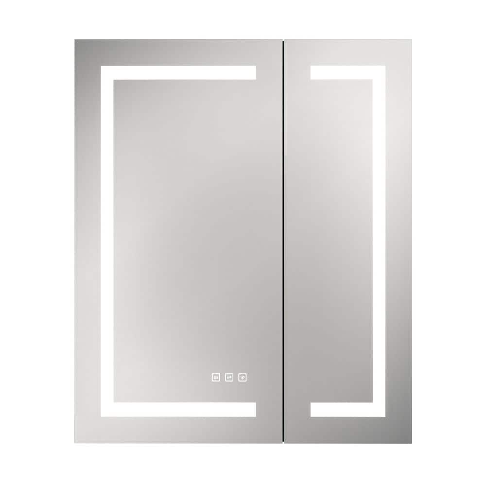 30 in. W x 5 in. H Rectangular Frameless Polished Wall Bathroom Vanity Mirror in Black price history on PriceWatchPro