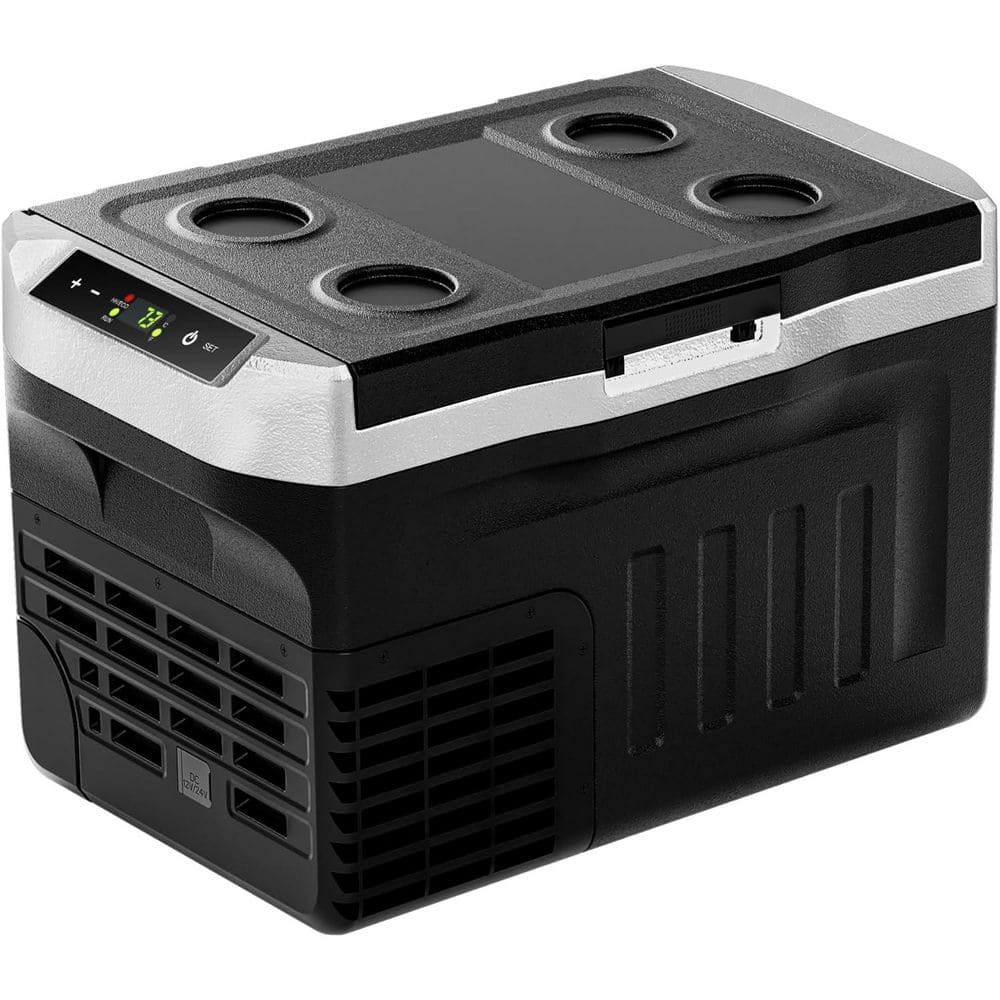 0.73 cu ft. (21L) Portable Freezer Compressor Electric Cooler with Cooler-4â„‰~68â„‰ for Outdoor Freestanding in Black