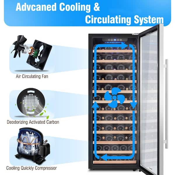 Kalamera 80 Bottle Single Zone Freestanding Compressor Wine Cooler