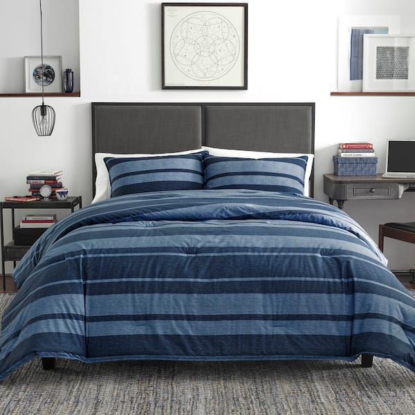 dark blue twin comforter