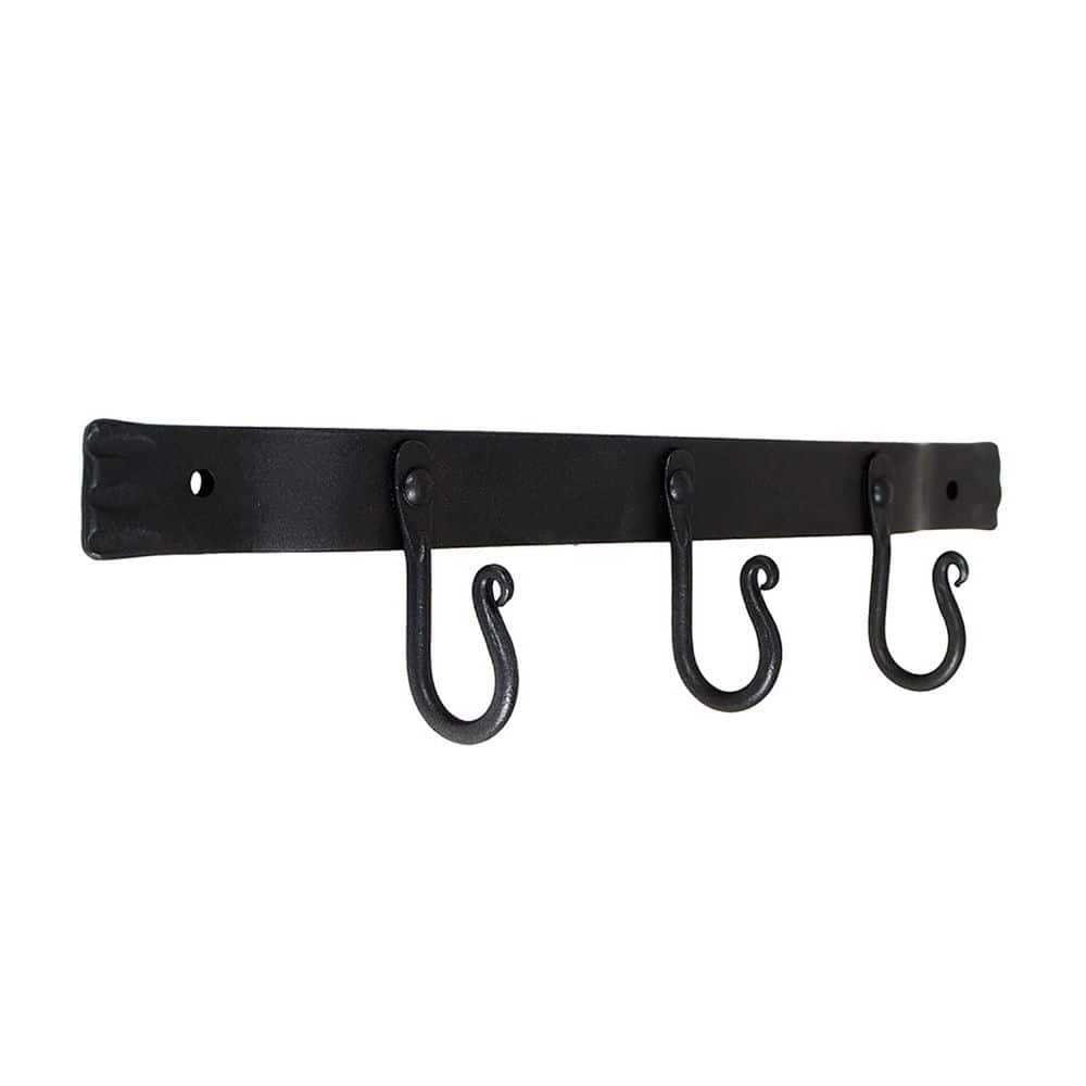 Versatile Wall Bracket w/Three Hooks, 14 Inch Long, Black price history on PriceWatchPro