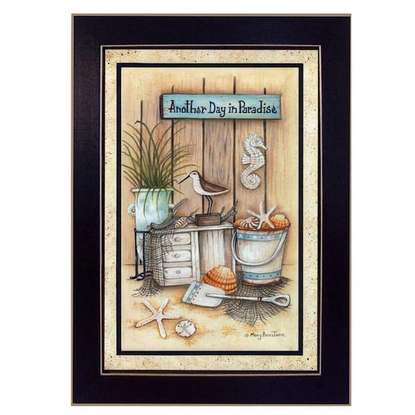 HomeRoots Charlie Another Day in Paradise 1-Piece Framed Wall Art 14 in. x 10 in.
