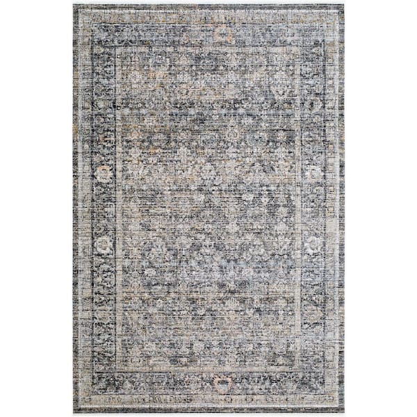 Galey Alix Neiland 9 ft. W x 13 ft. L Indoor/Outdoor Machine Woven Rug, Ink Blue