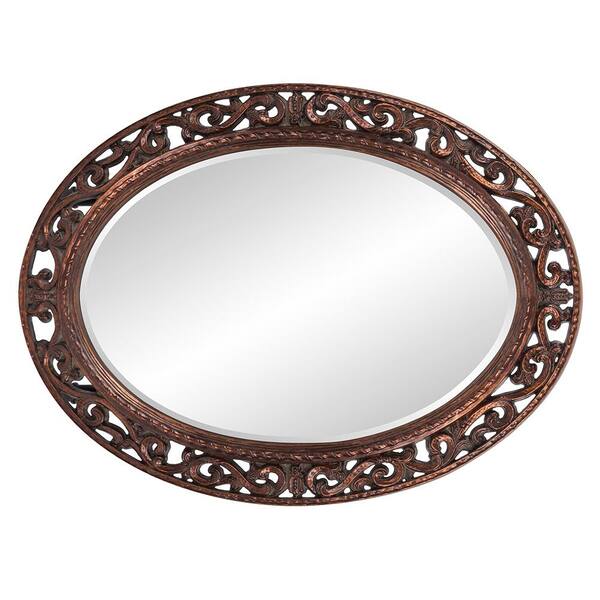 Marley Forrest - Medium Oval Antique Bronze Classic Mirror (38 in. H x 28 in. W)