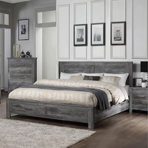 Vidalia Rustic Gray Oak Queen Panel Bed