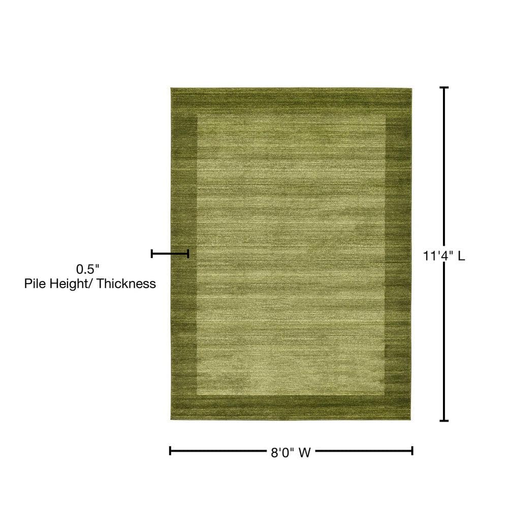 EasyCare Reversible Light Green Synthetic Area Rug - 8' x 11' 4