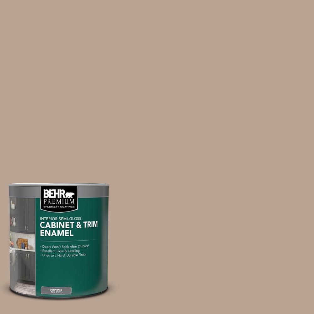 BEHR PREMIUM 1 qt. N1904 Rugged Tan SemiGloss Enamel Interior