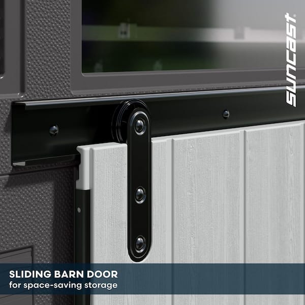 Suncast Modernist 10 ft. W x 7 ft. D Plastic Shed with Barn Door