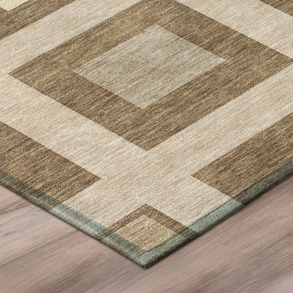 Chantille Machine Washable Indoor/Outdoor Abstract ACN2889 Brown 9 ft. x 12 ft. Area Rug