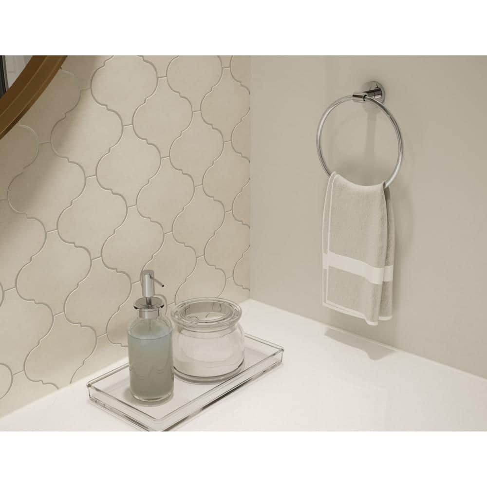 Chrome Wall Mounted Metal Towel Ring