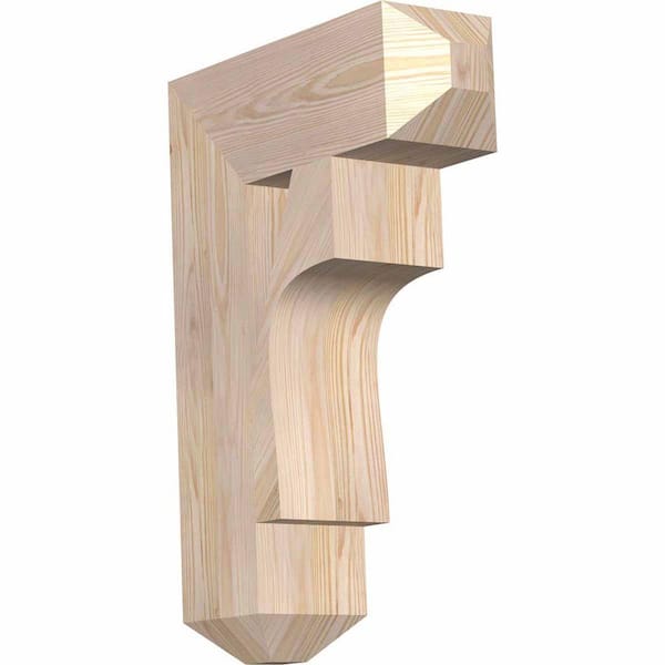 Ekena Millwork 5.5 in. x 26 in. x 18 in. Douglas Fir Westlake Craftsman Smooth Bracket