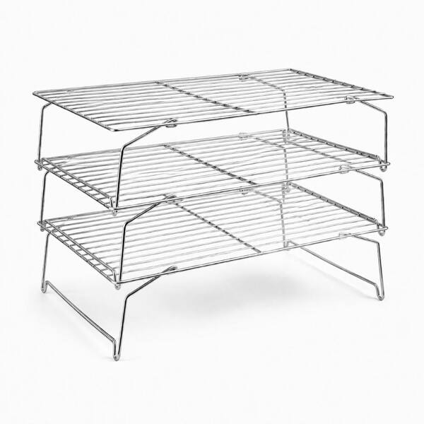 15x10 In. 6-Tier Stackable Collapsible Stainless Steel Cooling Rack for Baking Roasting Drying, Oven