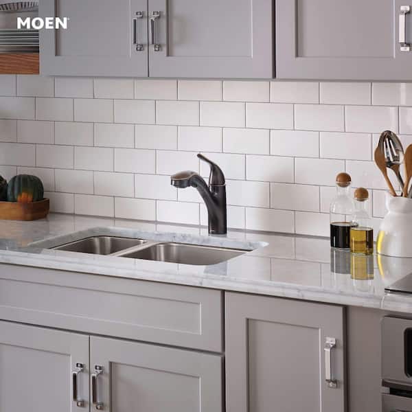 Brecklyn Single-Handle Pull-Out Sprayer Kitchen Faucet with Power Clean in Mediterranean Bronze