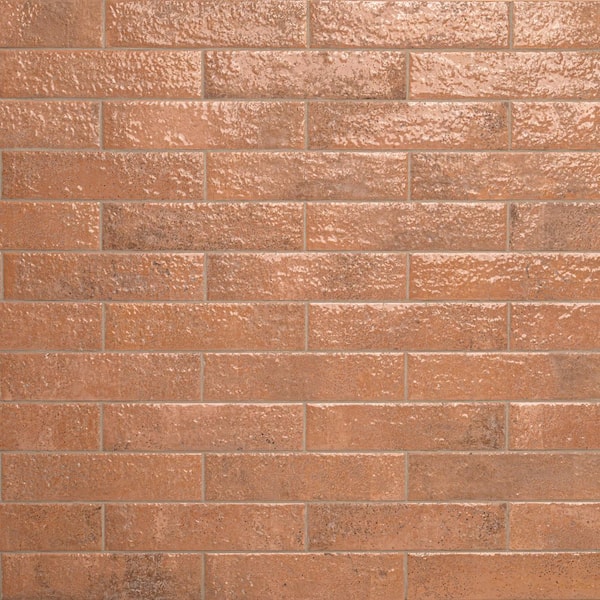 MSI Piastrella Terra Brown 2 in. x 10 in. Satin Porcelain Subway Backsplash Tile (8.7 sq. ft. /Case)