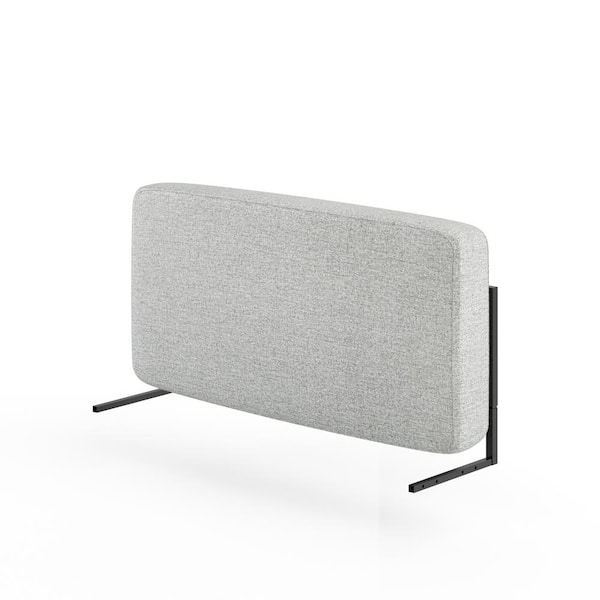 Zinus Parker 57 in. W Light Grey Upholstered Cushion Full Headboard