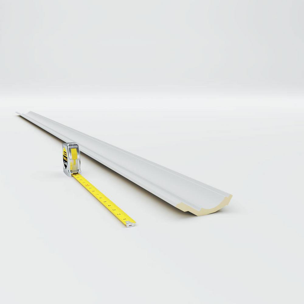 Classic Smooth White Polyurethane Crown Moulding 94.5"
