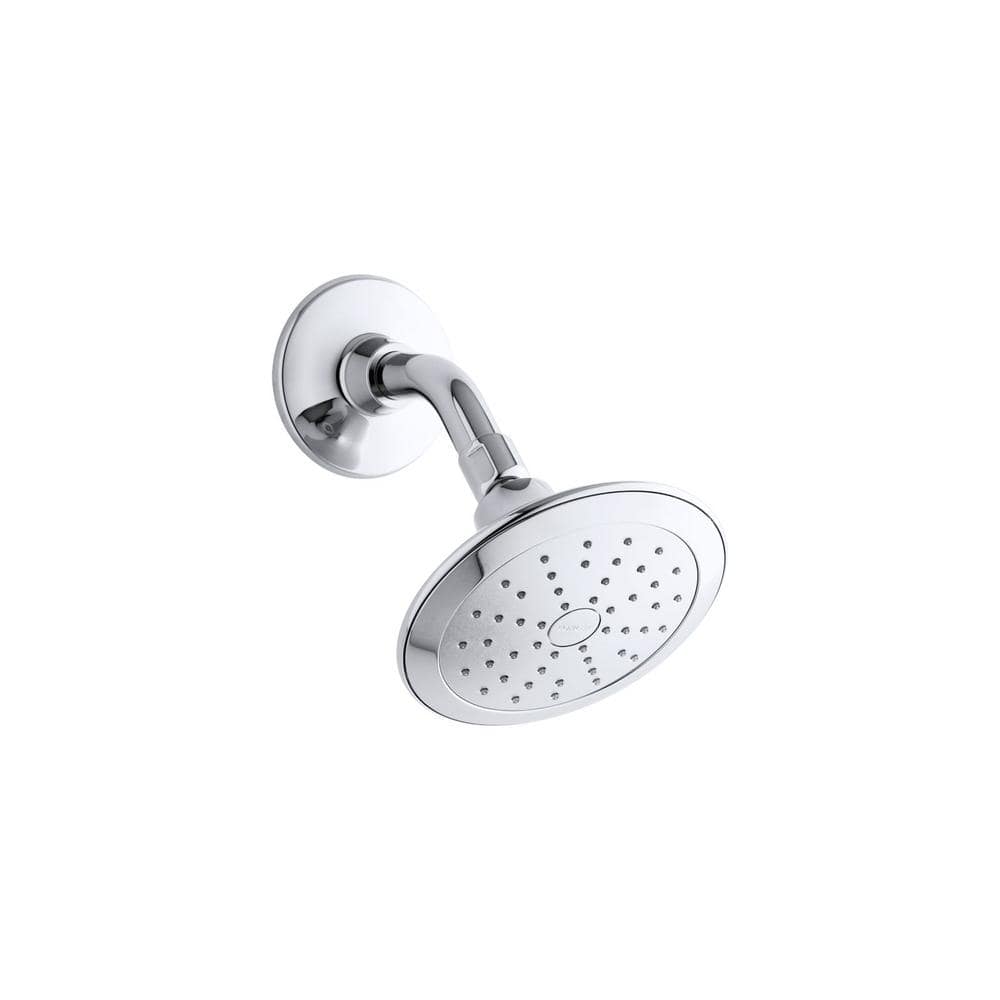 Polished Chrome Single-Function Wall Mounted Showerhead