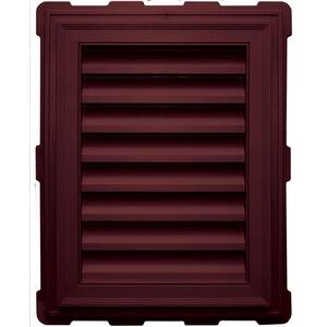20.2 in. x 26.2 in. Rectangular Red Plastic Built-in Screen Gable Louver Vent