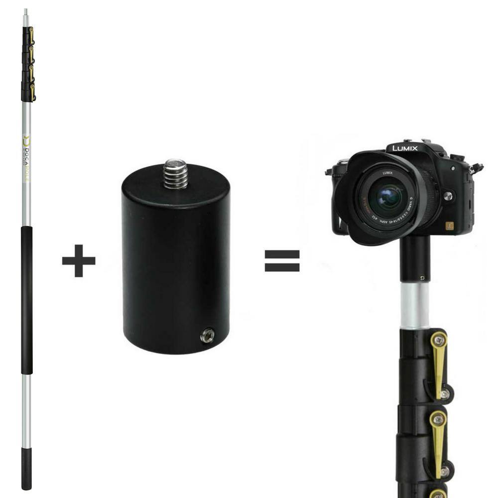 Docapole 7 Ft To 30 Extension Pole Plus Clicksnap Camera Adapter For Gopro Or Dp30camera