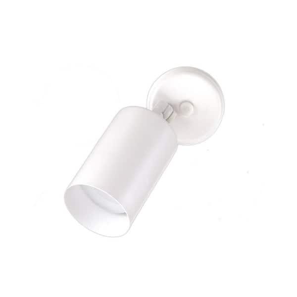 NICOR Single Bullet 75-Watt White Outdoor Wall Lantern Sconce