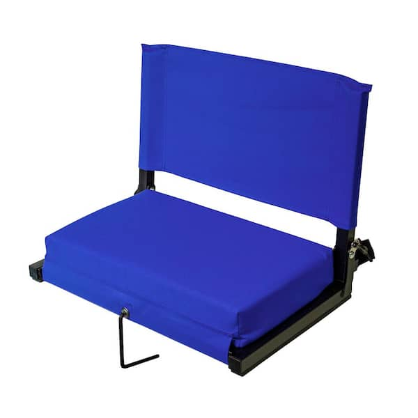 Extra Large Canvas Stadium Chair in Blue with 3 in. Foam Padded Seat