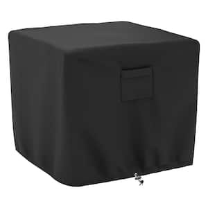 Square Fire Pit Cover, Fits for 26-28 in. Fire Table, Waterproof and Windproof, 28 x 28 x 25 in.es, Black