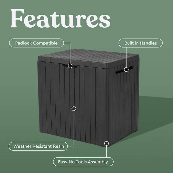 Cubilan Outdoor Storage Box, 30 Gallon Deck Box, Indoor and
