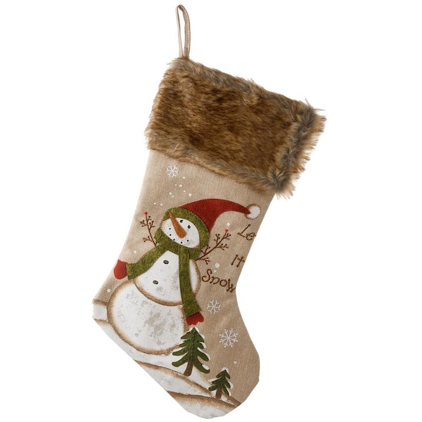National Tree Company 21 in. Alpine Black Hat Snowman Stocking