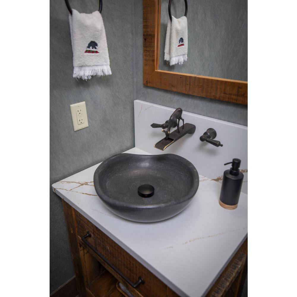 Eden 16'' Black Stone Freeform Vessel Sink