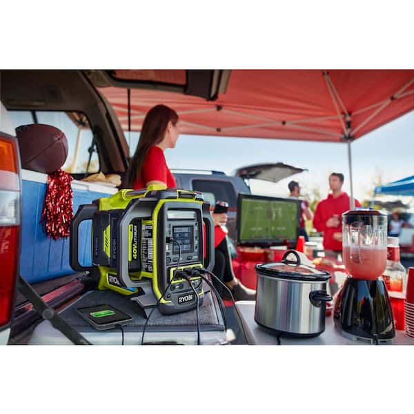 Ryobi 40V 1800-Watt Portable Battery Power Station Inverter Generator and 4-Port Charger with (4) 6.0 Ah Batteries