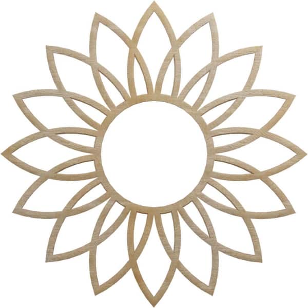 0.25 in. x 7 in. x 20 in. Wood Medallion Moulding