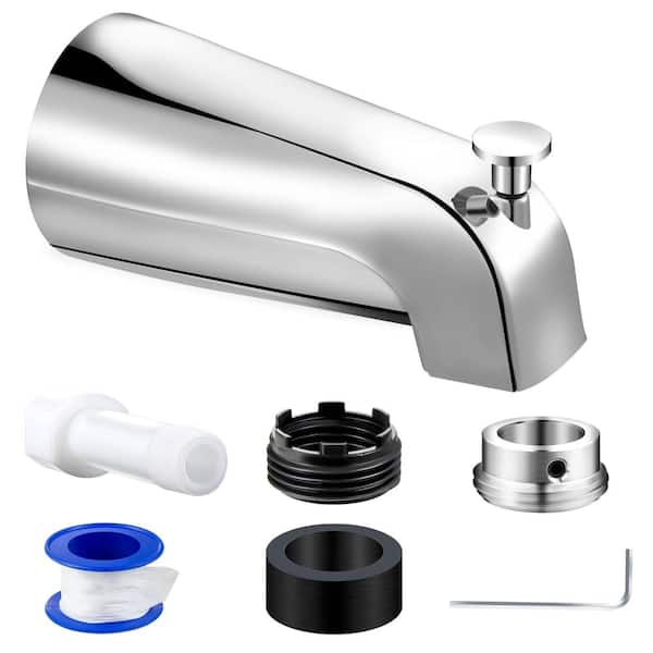 Chrome Metal Diverter Tub Spout for 1/2 in. Copper Pipe and 3/4 in. IPS Connections