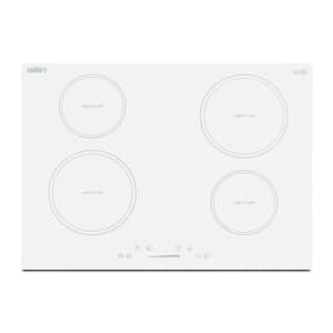 30 in. Electric Induction Cooktop in White with 4 Elements