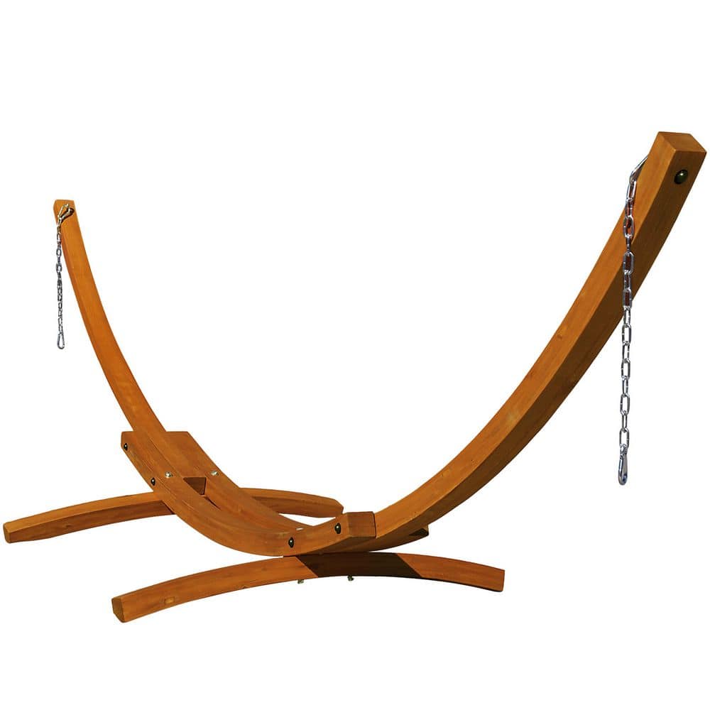 12 ft. Pine Wood Hardwood Arc Frame Hammock Stand with Hooks and Chains, Bronze price history on PriceWatchPro