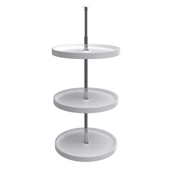 Rev-A-Shelf 3-Shelf White 20 in. Lazy Susan Full Circle Polymer
