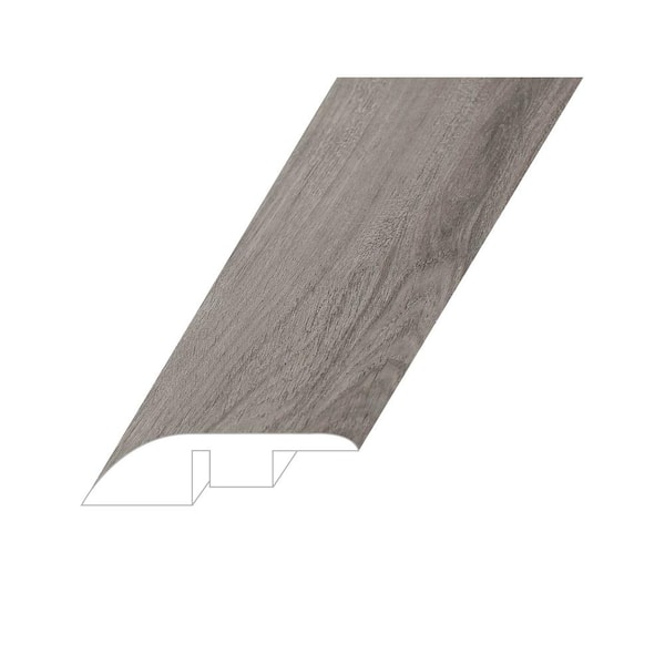 Montserrat Invicta Keystone Grey 0.6 in. Thick x 1.8 in. Wide x 94.5 in. Length Vinyl Reducer Molding