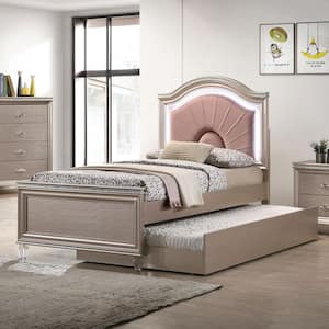 Panella Rose Gold Twin Kid Bed with Trundle
