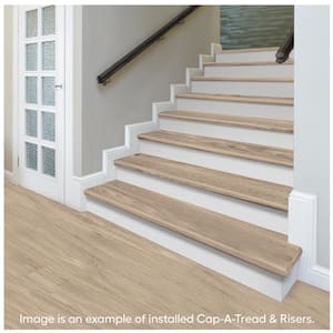 Hunt River Hickory Brown1-11/16 in. T x 12-1/8 in. W x 47 in. L for Stairs 1 in. T Stair Tread and Reversible Riser Kit