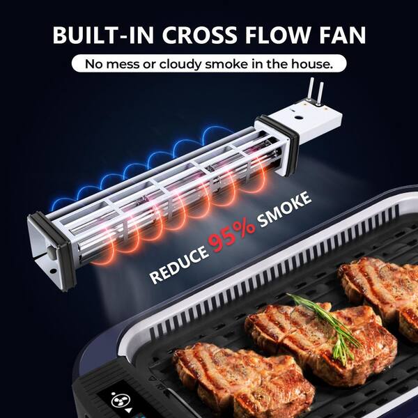 JEREMY CASS 110sq. in.Stainless steel smokless indoor grill